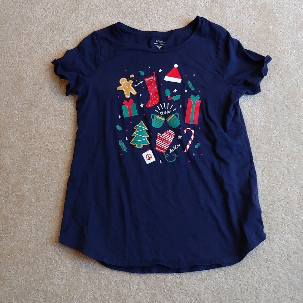 Old navy everywear soft Christmas pajama top